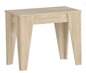 Table, Console de salle à manger extensible avec rallonges jusqu'à 239 cm, couleur chêne, Dimensions fermé : 90x53,6x74,6 cm de hauteur.