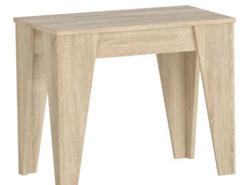 Table, Console de salle à manger extensible avec rallonges jusqu'à 239 cm, couleur chêne, Dimensions fermé : 90x53,6x74,6 cm de hauteur.