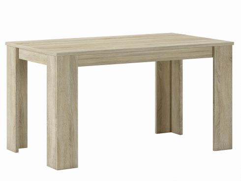 Table de salle à manger et séjour, 140 cm rectang. coul.chêne clair,80x138x75 cm