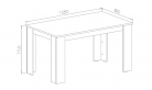 Table de salle à manger et séjour, 140 cm rectang. chêne clair et blanc,80x138x75cm