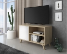 Mueble TV 100 Modelo WIND, color estructura Puccini, color puerta Blanco