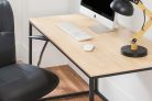 Bureau, Table d'étude MIA. Couleur Chêne/Blanc 19mm d'épaisseur.120x60x75cm
