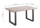 Table ROMA, couleur chêne/noir 150x90x77cm